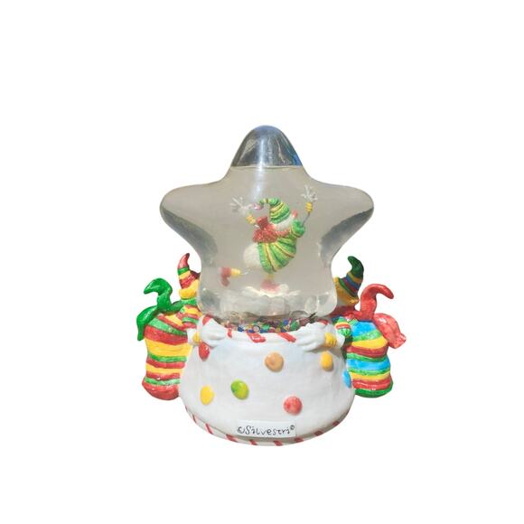 Silvestri Christmas Star Musical Snow Globe Snowman Figures Holiday Decor Gift - Picture 5 of 8